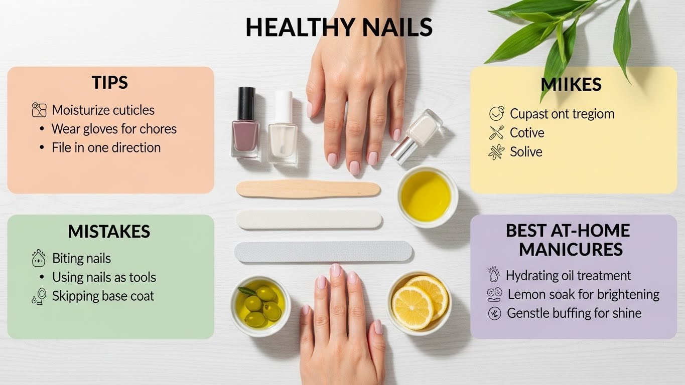 Healthy Nails Guide: Tips, Mistakes, and Best At-Home Manicures